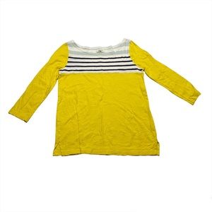 Madewell 3/4 Sleeve Casual Lightweight Blouse Top Color Block Striped Size Small